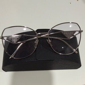 Prada Women's Silver Frame Glasses